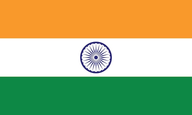 Ilustracja wektorowa flagi Indii