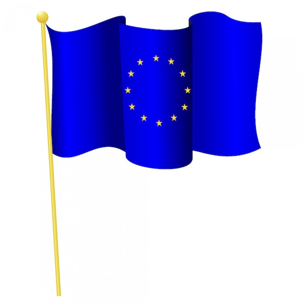 Plik wektorowy ilustracja wektorowa flagi narodowej unii europejskiej