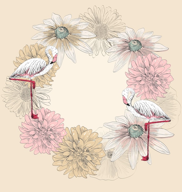 Ilustracja wektorowa flamingo