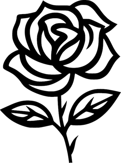 Ilustracja wektorowa Flower Minimalist and Flat Logo