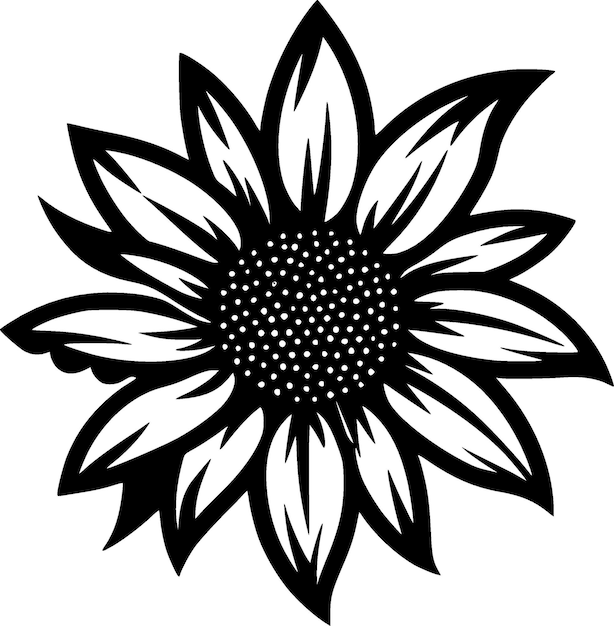 Plik wektorowy ilustracja wektorowa flower minimalist and simple silhouette