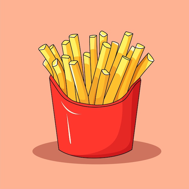 Ilustracja wektorowa frytek