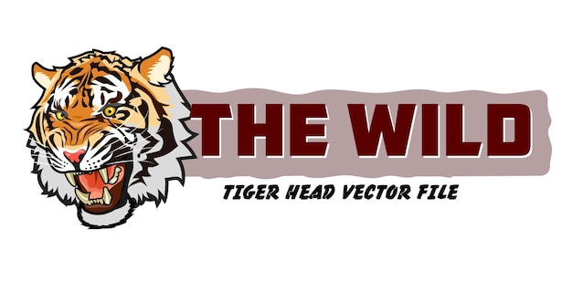 Plik wektorowy ilustracja wektorowa głowa tygrysa