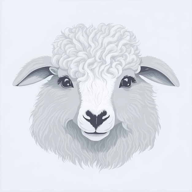 Plik wektorowy ilustracja wektorowa głowy kozy angory