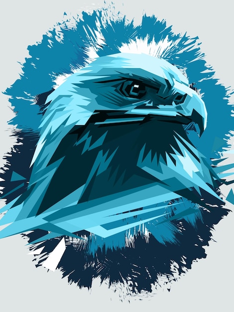 Plik wektorowy ilustracja wektorowa głowy niebieskiego orła
