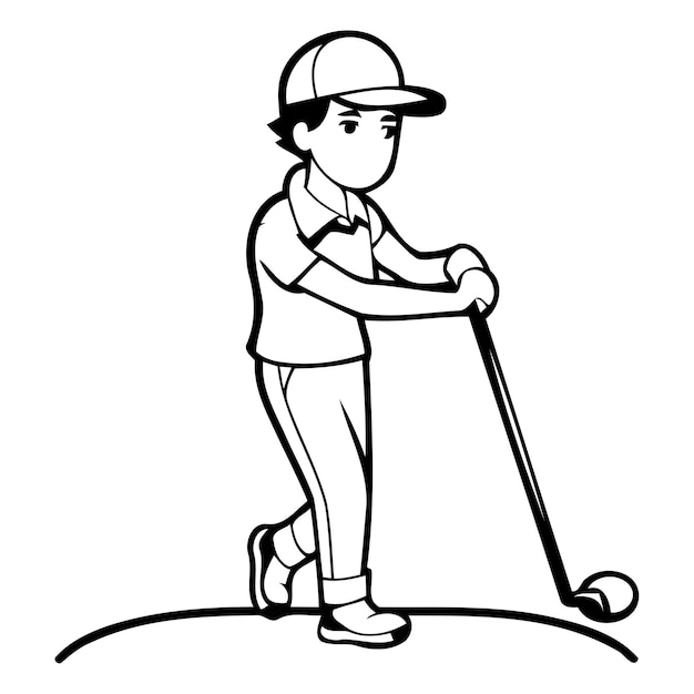 Plik wektorowy ilustracja wektorowa golfa w stylu płaskiego projektu