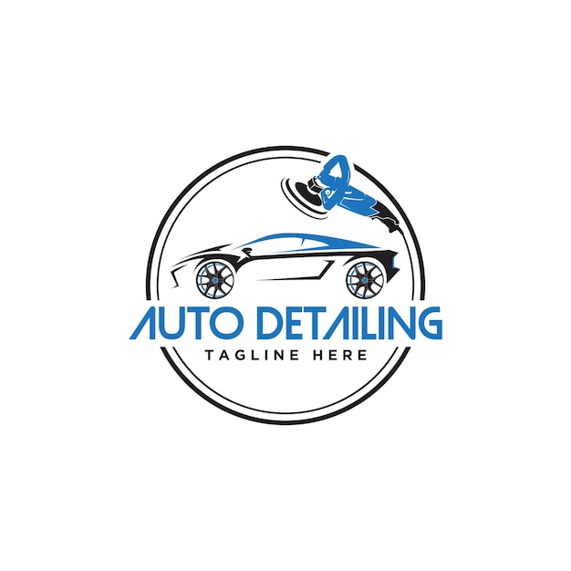 Ilustracja Wektorowa Grafika Auto Detailingu Servis Logo Szablon Projektu