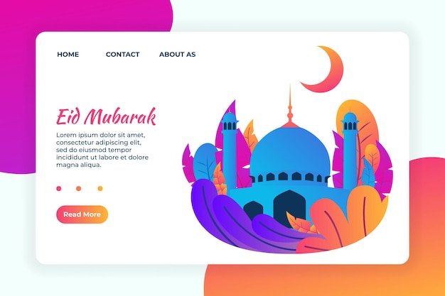 Ilustracja Wektorowa Grafika Uiux Eid Mubarak