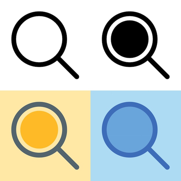 Ilustracja wektorowa grafiki wyszukiwania ikony idealnej dla nowej aplikacji interfejsu użytkownika itp.