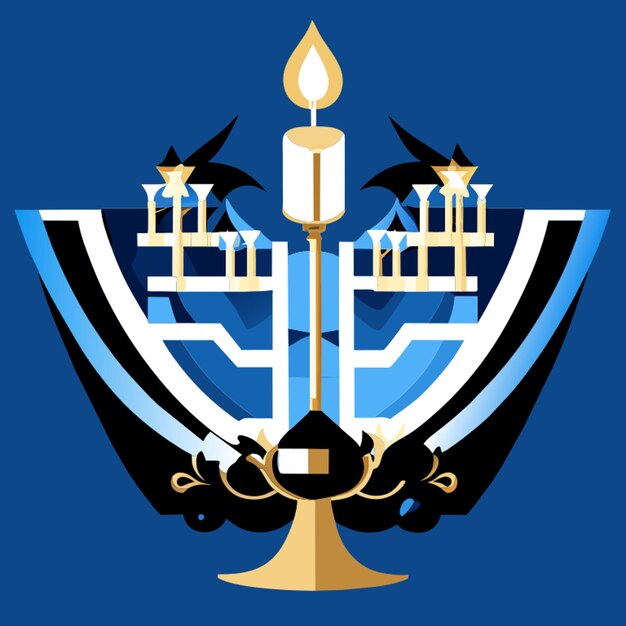 Plik wektorowy ilustracja wektorowa hanukkah