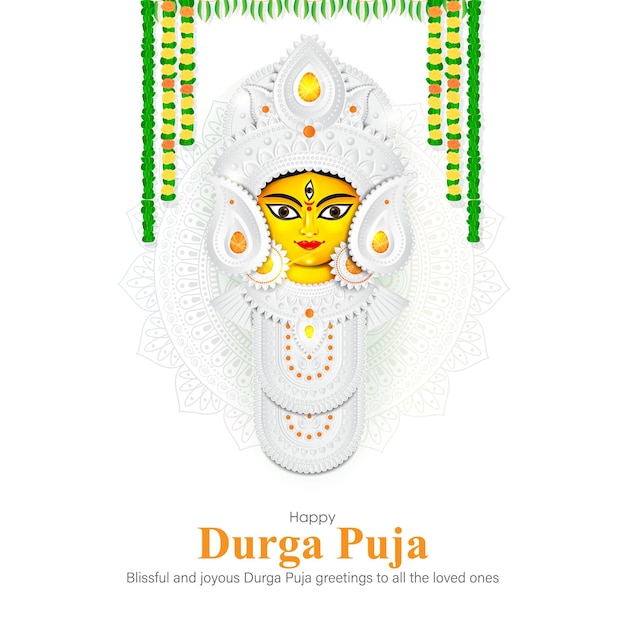 Plik wektorowy ilustracja wektorowa happy durga puja subh navratri