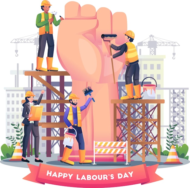 Ilustracja wektorowa Happy Labor Day