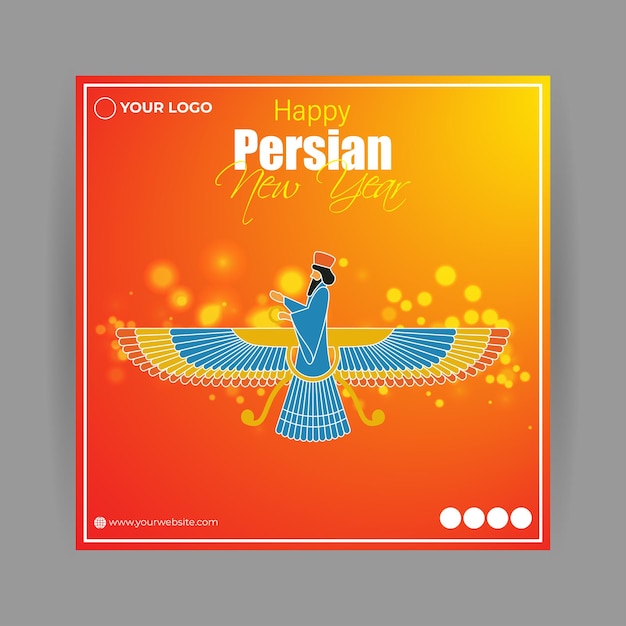 Plik wektorowy ilustracja wektorowa happy nowruz perski nowy rok pozdrowienia