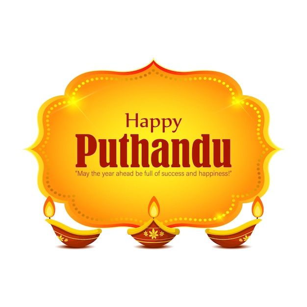 Ilustracja Wektorowa Happy Puthandu życzy Baner Powitalny