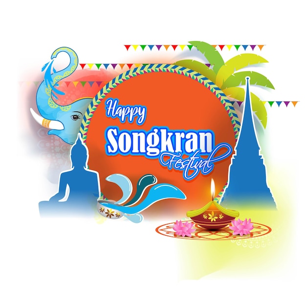 Ilustracja Wektorowa Happy Songkran Festival