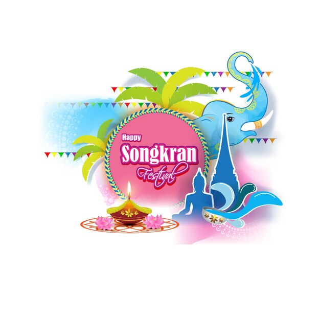 Ilustracja Wektorowa Happy Songkran Festival