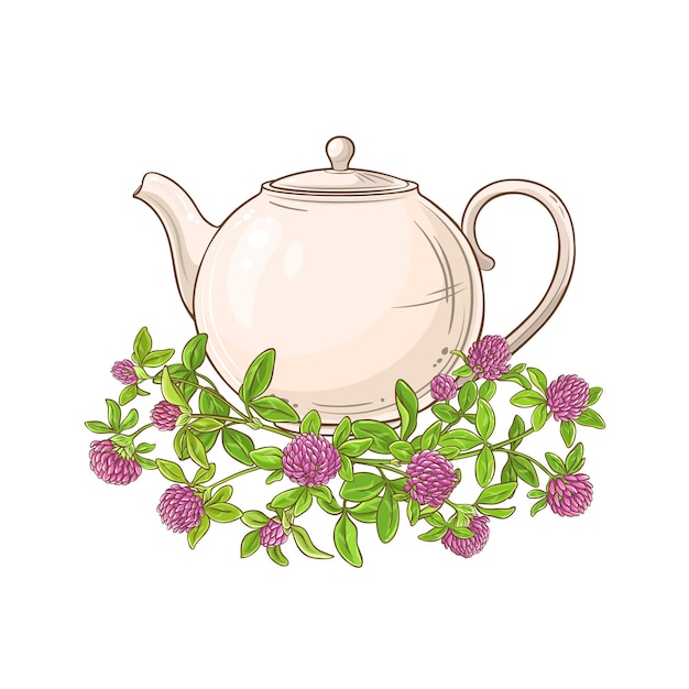 Plik wektorowy ilustracja wektorowa herbaty koniczyny