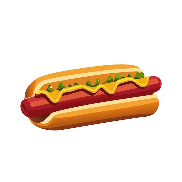 Ilustracja Wektorowa Hotdogów Na Białym Tle