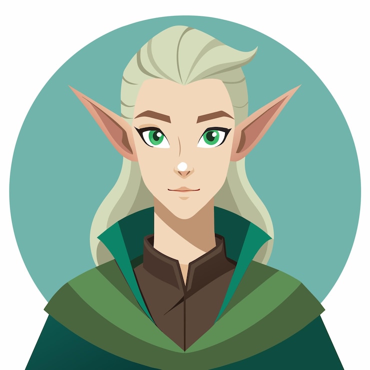 Wektor ilustracja wektorowa i prace artystyczne fantasy elf
