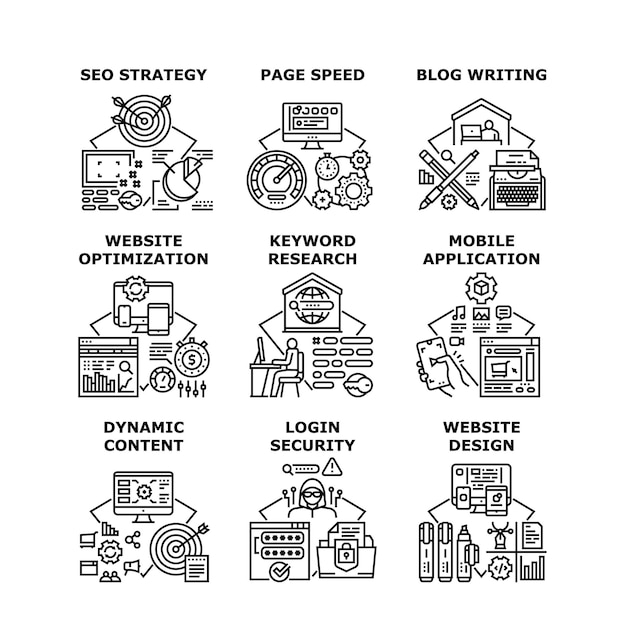 Ilustracja Wektorowa Ikona Koncepcja Technologii Internetowej
