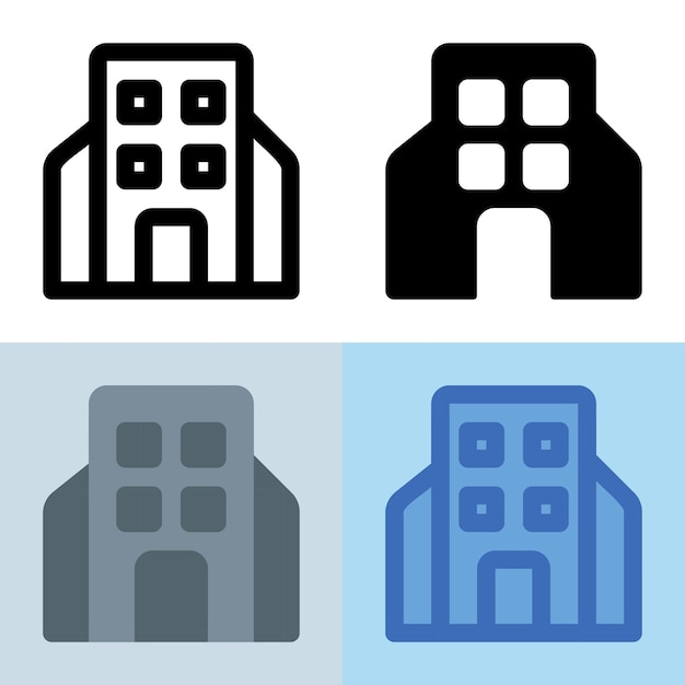 Ilustracja Wektorowa Ikony Budynku Idealna Do Interfejsu Użytkownika Nowej Aplikacji Itp.