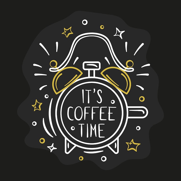 Plik wektorowy ilustracja wektorowa ikony filiżanki kawy plakat na odizolowanym tle jest to koncepcja znaku czasu na kawę