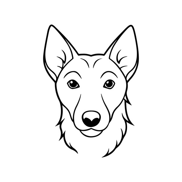 Ilustracja wektorowa ikony głowy psa