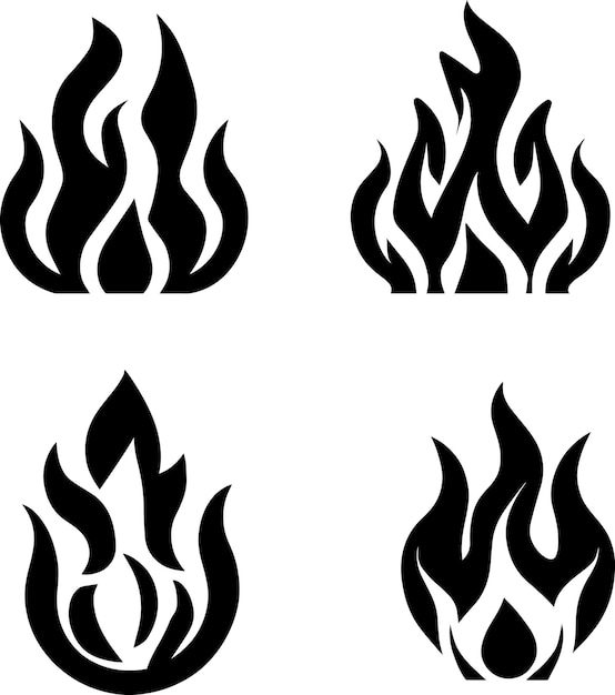Ilustracja Wektorowa Ikony Płomienia