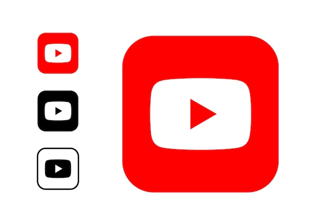 Ilustracja wektorowa ikony YouTube logo wektorowa YouTube ikona Clip art