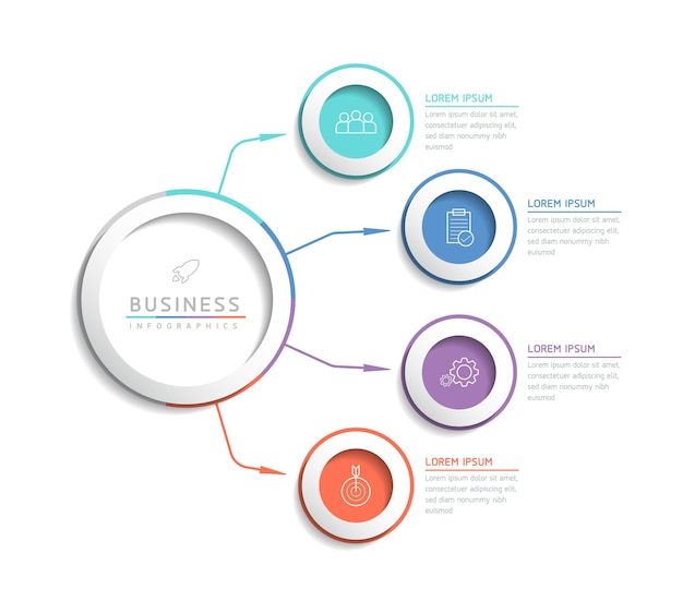 Ilustracja Wektorowa Infografiki Szablon Projektu Prezentacja Biznesowa3 Opcje Lub Kroki