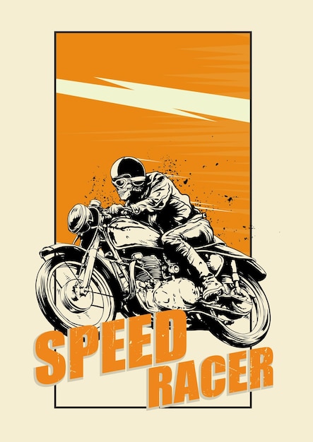 Ilustracja Wektorowa Jeźdźca Speed Racer