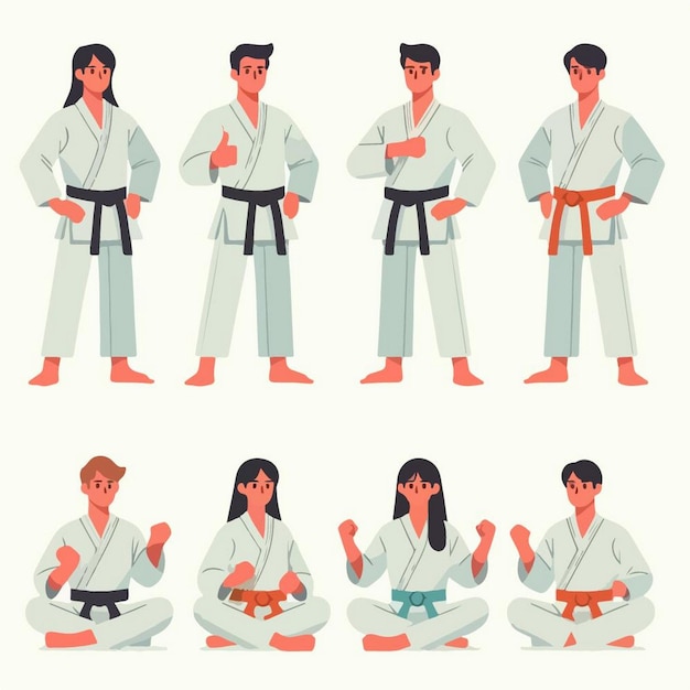 Plik wektorowy ilustracja wektorowa karate