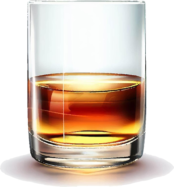 ilustracja wektorowa kieliszka whisky