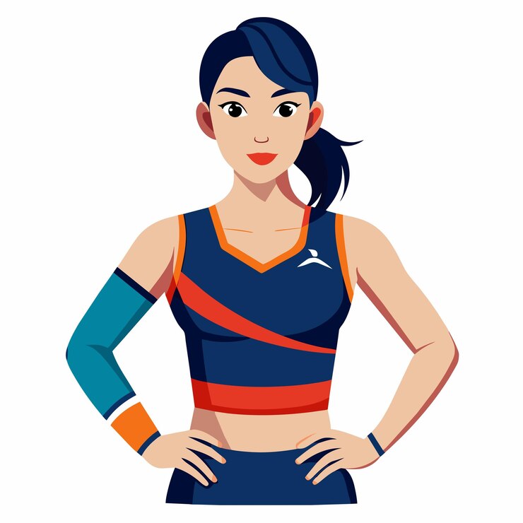 Wektor ilustracja wektorowa kobiety sportowej