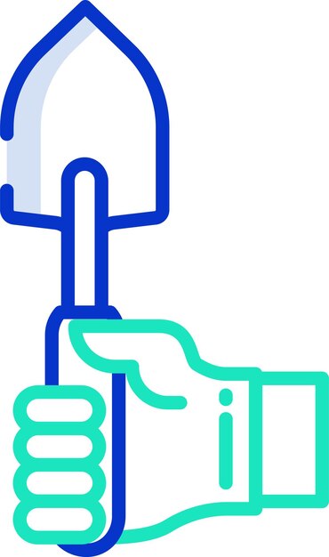 Ilustracja wektorowa kolorowa Trowelsolid Outline