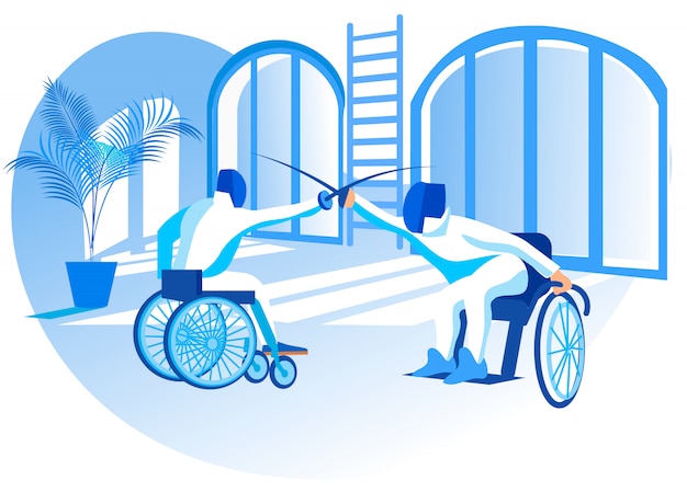 Ilustracja Wektorowa Konkurs Paraolimpijski Flat.