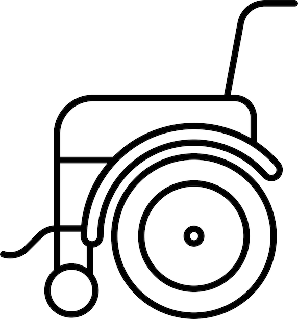 Ilustracja wektorowa konturów wózków inwalidzkich