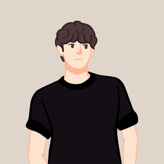 Ilustracja wektorowa koreańskiego przystojniaka