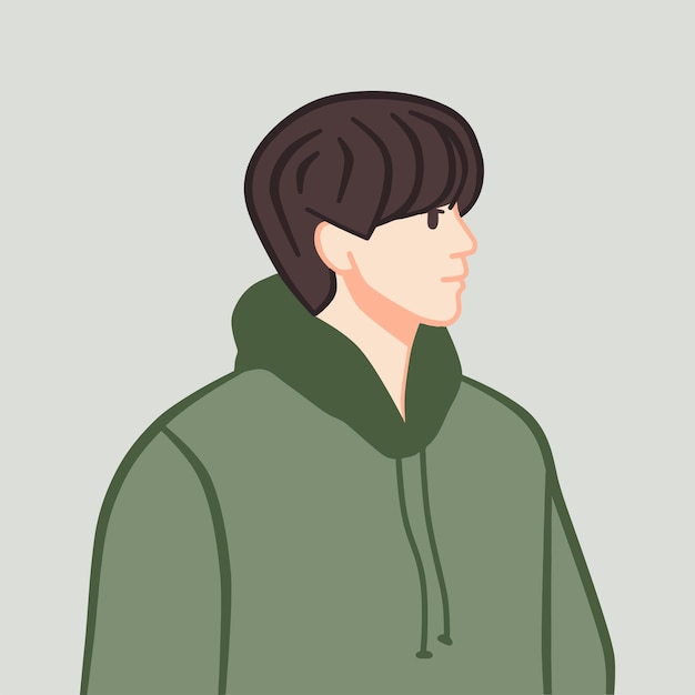 Ilustracja wektorowa koreańskiego przystojniaka