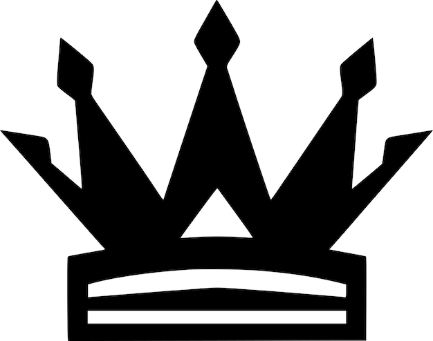 Plik wektorowy ilustracja wektorowa korony czarno-białej