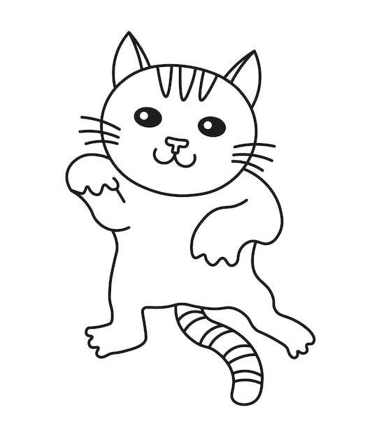 Ilustracja wektorowa kota liniowego