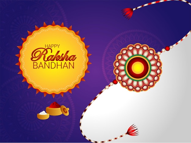 Ilustracja wektorowa kreatywnych szczęśliwy raksha bandhan celebracja karty