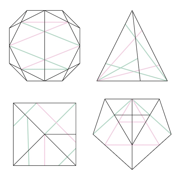 Ilustracja Wektorowa Kształtów Geometrycznych