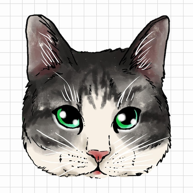 Plik wektorowy ilustracja wektorowa ładny kot