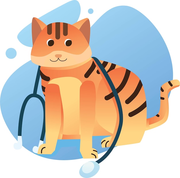 Plik wektorowy ilustracja wektorowa ładny lekarz kot
