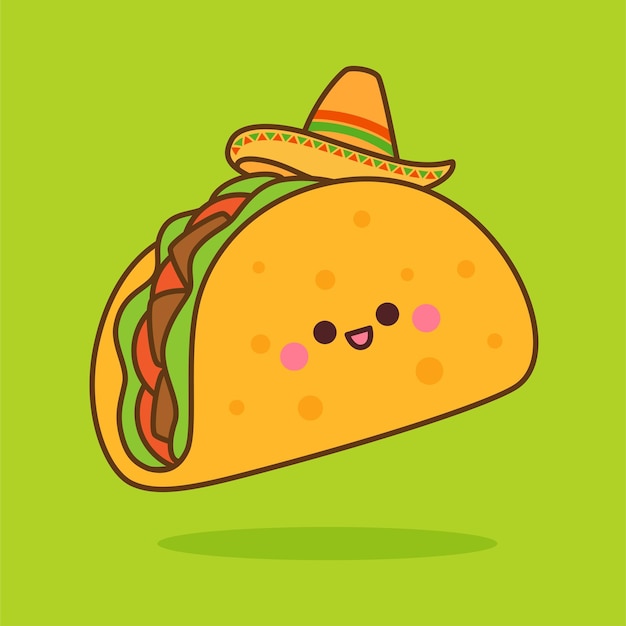Ilustracja wektorowa ładny Taco