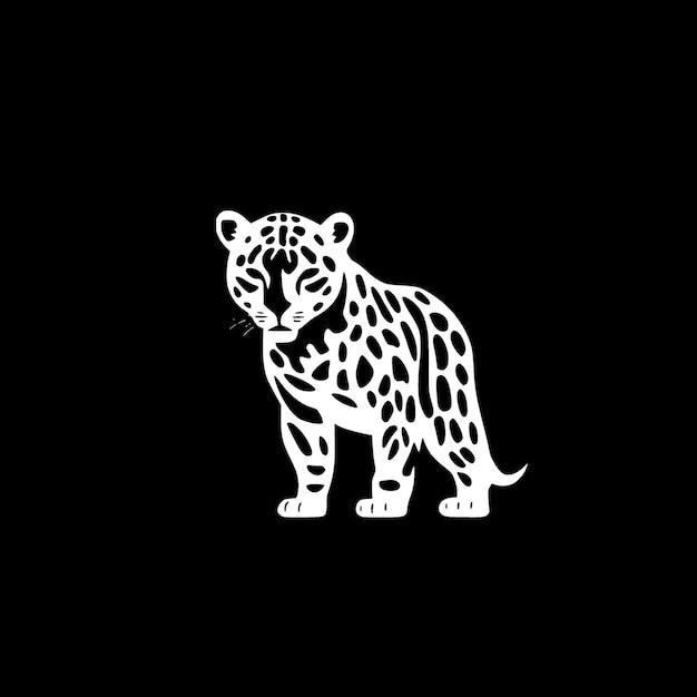 Ilustracja Wektorowa Leopard Minimalist And Simple Silhouette