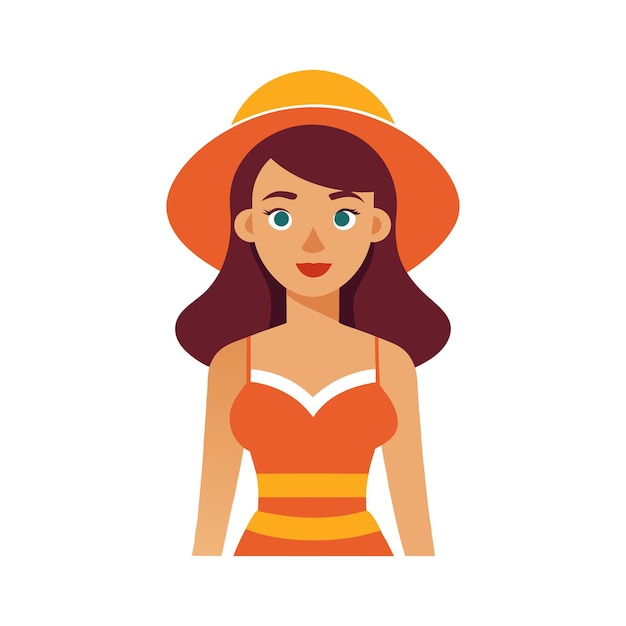 Ilustracja wektorowa letniej kobiety