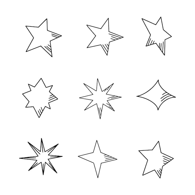 Plik wektorowy ilustracja wektorowa linii gwiazd