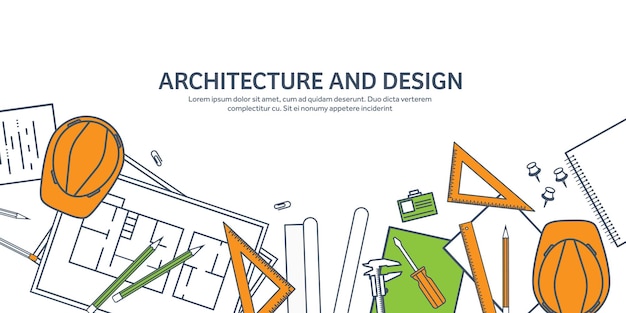 Ilustracja wektorowa linii inżynierii i architektury rysunek oprogramowania do notebooka